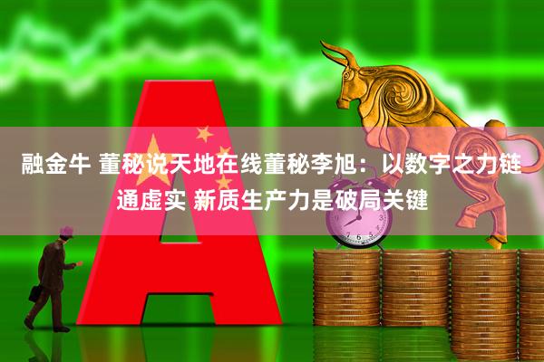 融金牛 董秘说天地在线董秘李旭：以数字之力链通虚实 新质生产力是破局关键