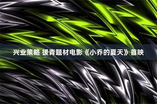 兴业策略 援青题材电影《小乔的夏天》首映