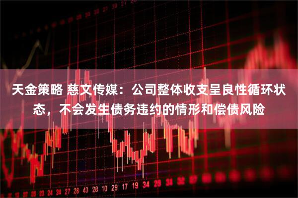 天金策略 慈文传媒：公司整体收支呈良性循环状态，不会发生债务违约的情形和偿债风险